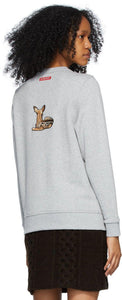 Burberry Grey Deer Motif Fairhall Sweatshirt