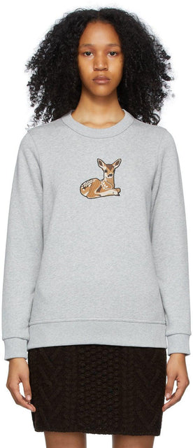Burberry Grey Deer Motif Fairhall Sweatshirt - Burberry Grey Deer Motif Fairhall Sweatshirt - 버버리 그레이 사슴 모티브 페어 홀 스웨터