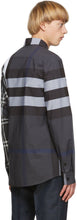 Burberry Grey Patchwork Talby Shirt