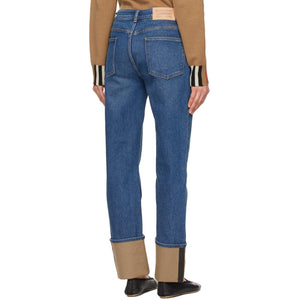 Burberry Indigo Striped Cuff Marissa Jeans