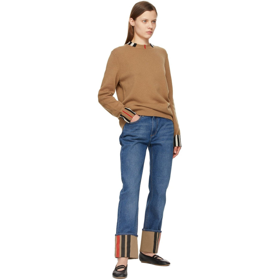 Burberry Indigo Striped Cuff Marissa Jeans