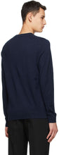 Burberry Navy Cashmere Monogram Motif Sweater