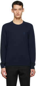 Burberry Navy Cashmere Monogram Motif Sweater - Pull motif monogramme de monogramme Burberry Navy Cashmere - 버버리 해군 캐시미어 모노그램 모티브 스웨터