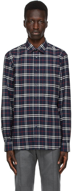 Burberry Navy Check Simpson Shirt - Burberry Navy Check Simpson Shirt - 버버리 해군 체크 심슨 셔츠