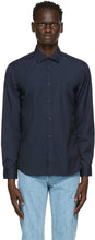 Burberry Navy Monogram Motif Slim Fit Shirt - Burberry Navy Monogram Motif Slim Fit Chemise - 버버리 해군 모노그램 모티브 슬림 피트 셔츠