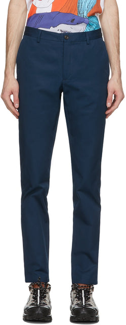 Burberry Navy Shibden Chino Trousers - Burberry Navy Shibden Chino Pantalon - 버버리 해군 시브덴 치노 바지