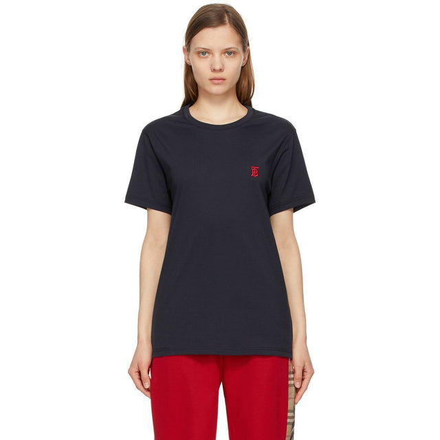 Burberry Navy TB Monogram Parker T-Shirt - Burberry Navy TB Monogram Parker T-shirt - 버버리 네이비 TB 모노그램 파커 티셔츠