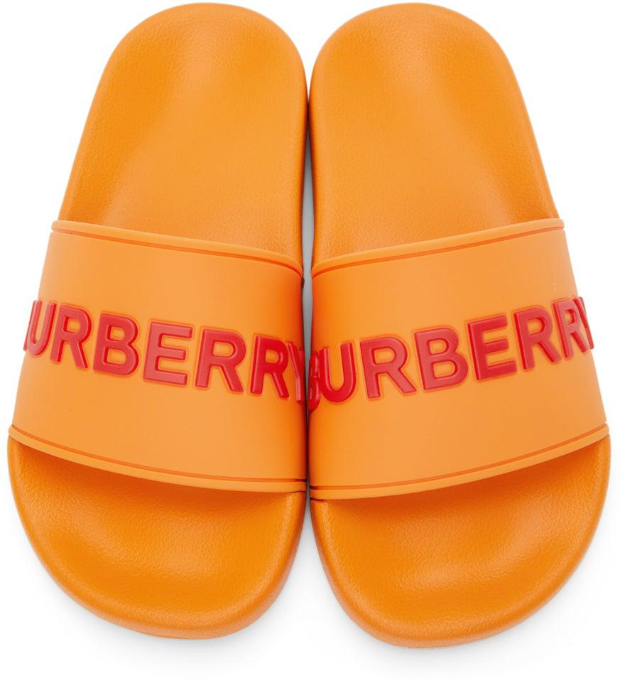Burberry Orange Furley Slides