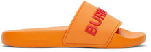 Burberry Orange Furley Slides - Burberry Orange Furley Diaposibles - 버버리 오렌지 furley 슬라이드