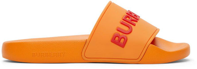 Burberry Orange Furley Slides - Burberry Orange Furley Diaposibles - 버버리 오렌지 furley 슬라이드