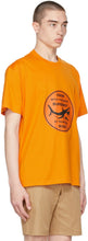 Burberry Orange Oversized Shark Graphic T-Shirt