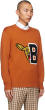 Burberry Orange Varsity Graphic Ivie Sweater