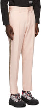Burberry Pink Check Side Stripe Trousers