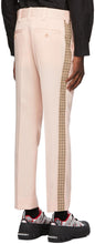 Burberry Pink Check Side Stripe Trousers