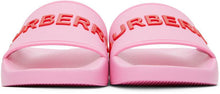 Burberry Pink Furley Slides