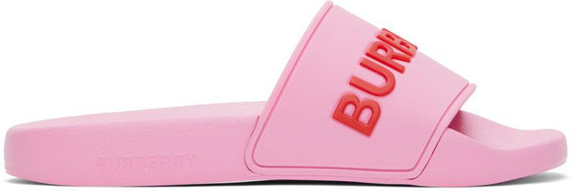 Burberry Pink Furley Slides - Diapositives de Burberry Rose Furley - 버버리 핑크 furley 슬라이드