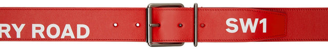 Burberry Red 'Horseferry' Mack Belt - Burberry Red 'Horseferry' Belt Belt - 버버리 레드 '마력'맥 벨트