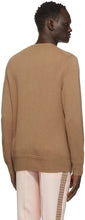 Burberry Tan Cashmere Monogram Motif Sweater