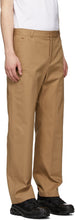 Burberry Tan Cotton Twill Tailored Trousers