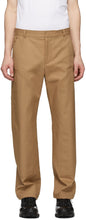Burberry Tan Cotton Twill Tailored Trousers - Burberry Tan Cotton Twill Pantalon sur mesure - 버버리 탄 코튼 능직 맞춤형 바지