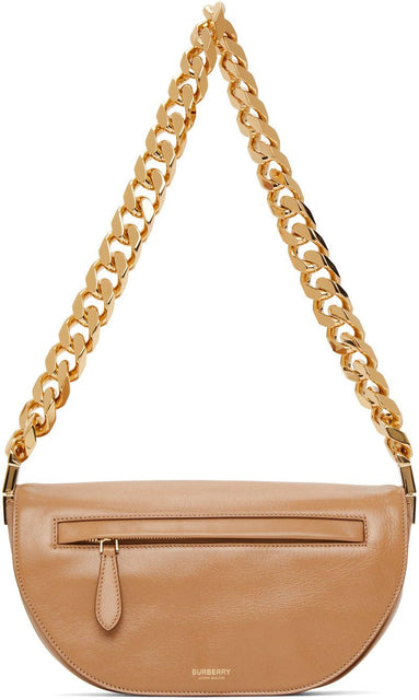 Burberry Tan Small Olympia Chain Bag - Burberry Tan Petite Sac Chain Olympia - 버버리 황갈색 작은 올림피아 체인 백