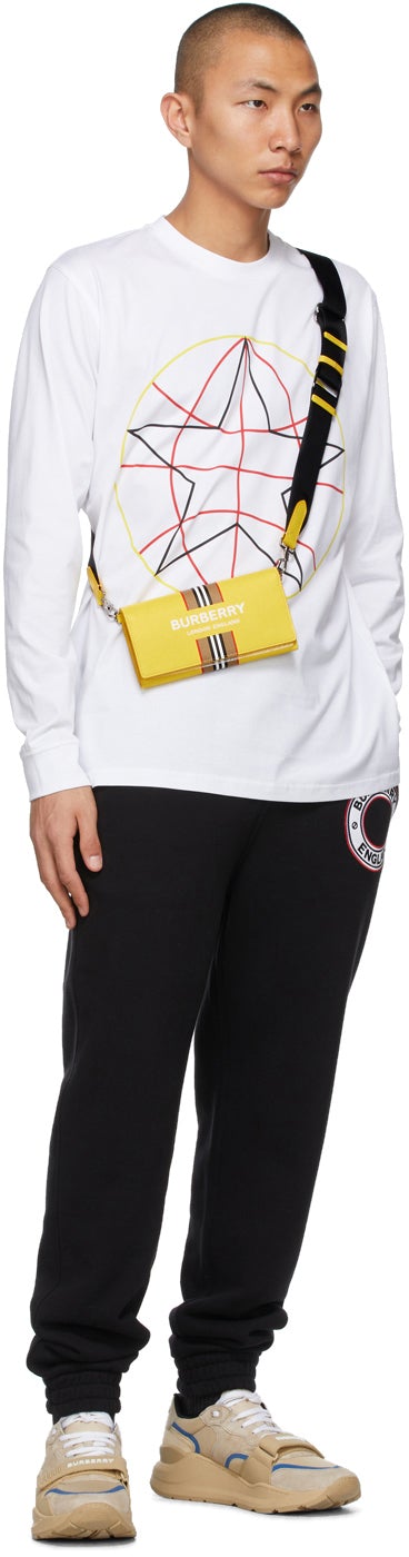 Burberry White Globe Star Long Sleeve T-Shirt