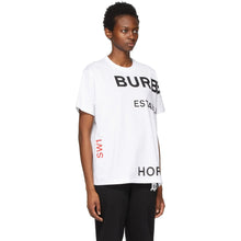 Burberry White 'Horseferry' Carrick T-Shirt