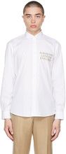 Burberry White Logo AppliquÃ© Shirt - Burberry White Logo Appliquée - 버버리 화이트 로고 Appliqué 셔츠