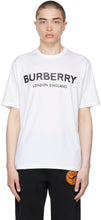 Burberry White Logo T-Shirt - T-shirt Burberry White Logo - 버버리 화이트 로고 티셔츠