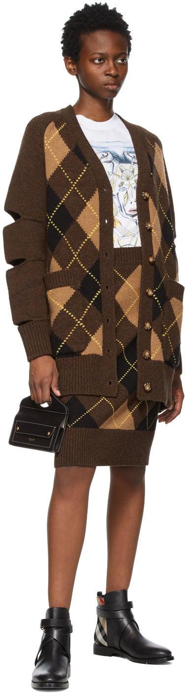 Burberry White Marine Sketch Oversized T-Shirt