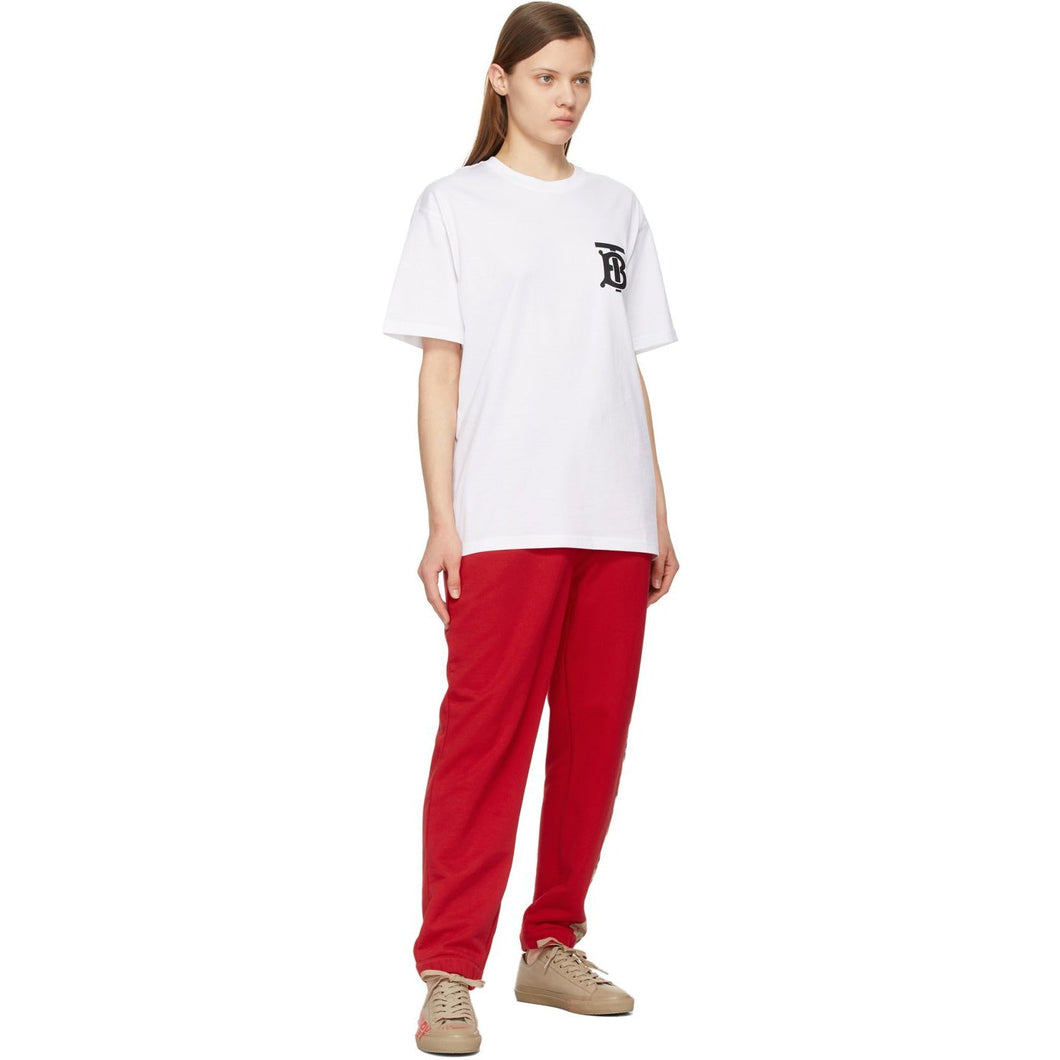 Burberry White Monogram Emerson T-Shirt