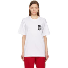 Burberry White Monogram Emerson T-Shirt - T-shirt Emerson Monogramme Blanc Burberry Blanc - 버버리 화이트 모노그램 에머슨 티셔츠