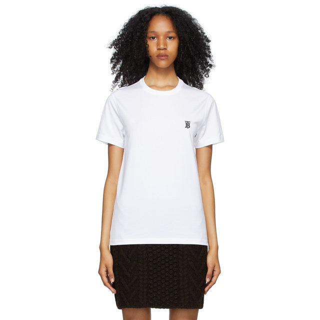 Burberry White Monogram Parker T-Shirt - T-shirt Burberry White Monogram Parker - 버버리 화이트 모노그램 파커 티셔츠