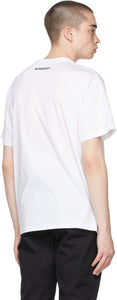 Burberry White Oversized Marine Sketch T-Shirt
