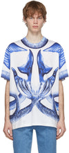 Burberry White Oversized Mermaid Tail Print T-Shirt - T-shirt imprimé de queue de sirène surdimensionné blanc burberry - 버버리 화이트 대형 인어 테일 프린트 티셔츠
