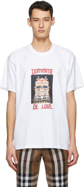 Burberry White Photo Print T-Shirt - T-shirt d'impression photo blanc Burberry - 버버리 화이트 사진 인쇄 티셔츠