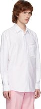 Burberry White Poplin Lace Detail Shirt