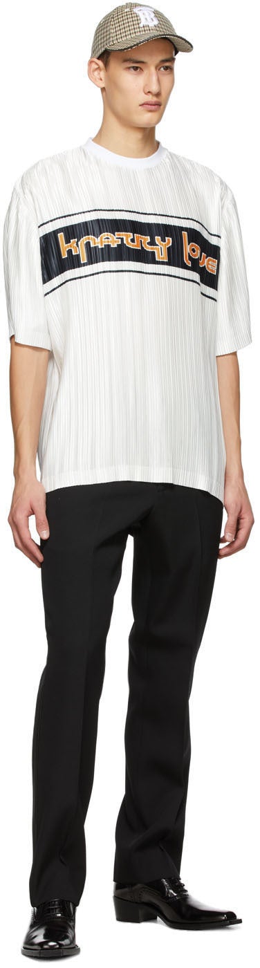Burberry White Satin PlissÃ© T-Shirt