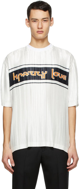 Burberry White Satin PlissÃ© T-Shirt - Burberry White Satin Plissé T-shirt - 버버리 화이트 새틴 Plissé 티셔츠