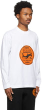 Burberry White Shark Graphic Long Sleeve T-Shirt