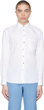 Burberry White Slim-Fit Logo Detail Shirt - Chemise de détail de logo Slim-Fit Burberry White Slim-Fit - 버버리 화이트 슬림 맞는 로고 세부 사항 셔츠