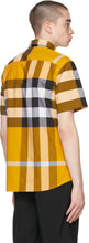 Burberry Yellow Check Stretch Poplin Short Sleeve Shirt