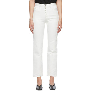 Bureau De Stil White Straight Jeans