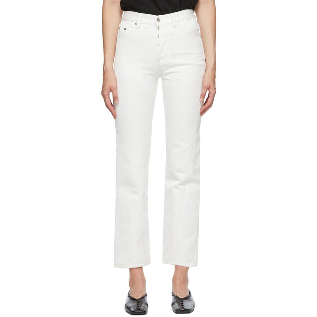 Bureau De Stil White Straight Jeans