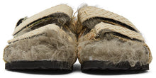 By Walid Beige Shearling Felix Sandals