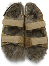 By Walid Beige Shearling Felix Sandals