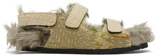 By Walid Beige Shearling Felix Sandals - Par Walid Beige Shearling Felix Sandales - Walid Beige Shearling Felix Sandals에 의해