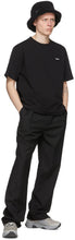 C2H4 Black 'Filtered Reality' Folded Waist Tailored Trousers