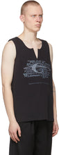 C2H4 Black 'My Own Private Planet' Layered Literal Tank Top