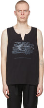 C2H4 Black 'My Own Private Planet' Layered Literal Tank Top - C2H4 Black 'My PROPRE PLANET PRIVÉE PLANET' DÉLARNITÉ LITTERAL LACHE - C2H4 블랙 '내 자신의 개인 행성'계층화 된 리터럴 탱크 탑